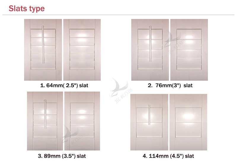 shutter slat size